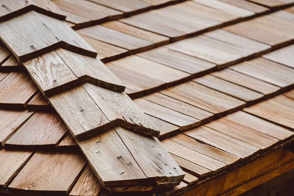 Cedar shake roof
