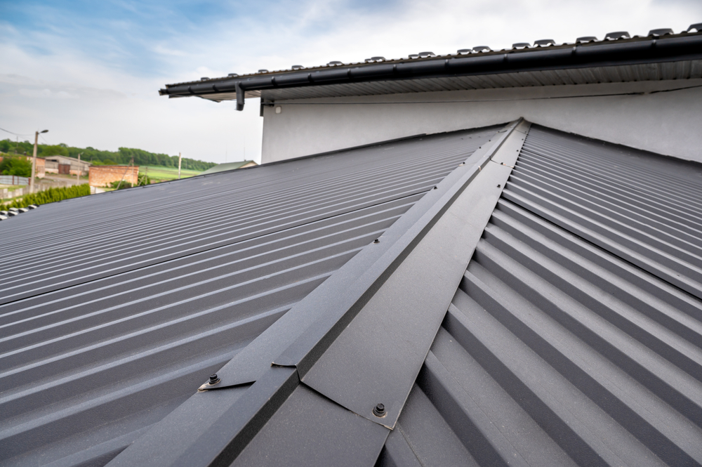 Standing seam metal roof installation